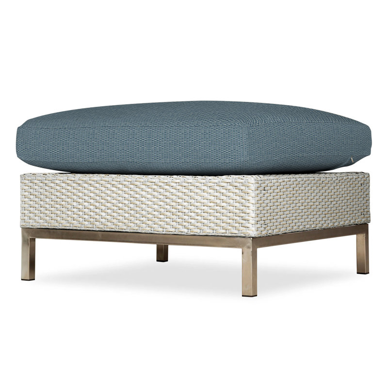 Elements Outdoor Ottoman, Cottage Pepper, Antique White