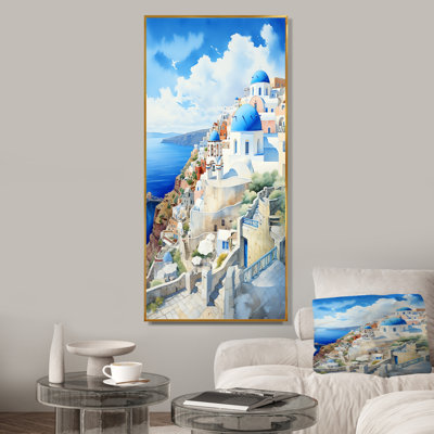 Greek Isles Coastal Village Dreams I - Greece Wall Art