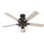Ventilateur de plafond standard à 5 pales de 52 po avec chaînette et ensemble d'éclairage inclus Hartland-48203844