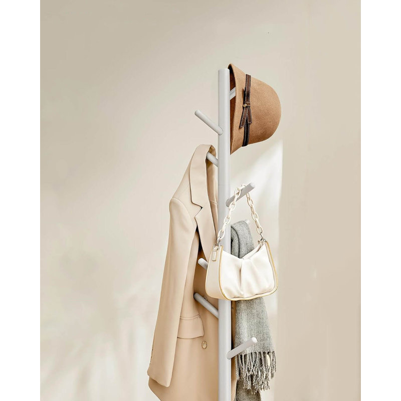 Freestanding 8 - Hook Coat Rack, Cappuccino Beige