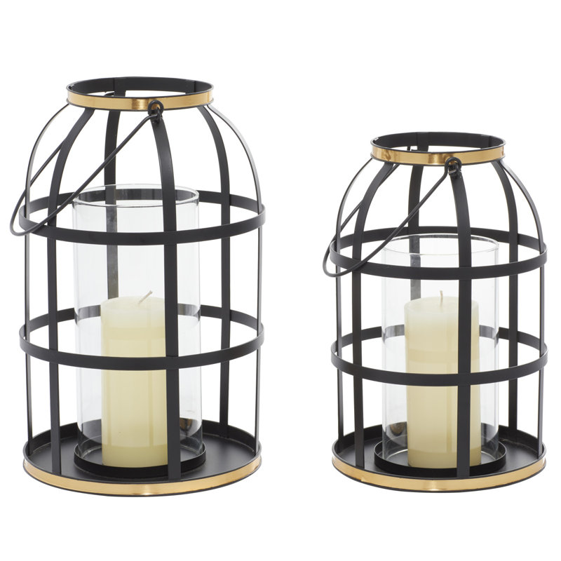 2 Piece Tabletop Lantern Set