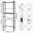 4-Tier Over-The-Toilet Storage Rack with Paper Holder & Hooks – Brown