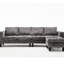 En forme de L avec rangement, gris chenille, 5 places assises, rangement pour canapé modulaire convertible en méridienne réversible, gris