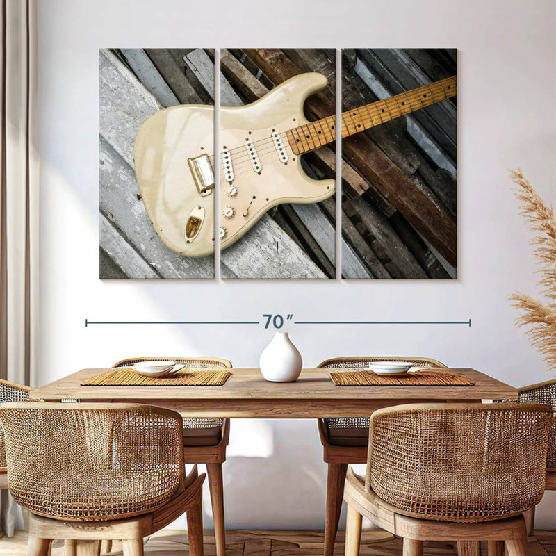 Abarca Guitar On Planks, 42" H x 65" W
