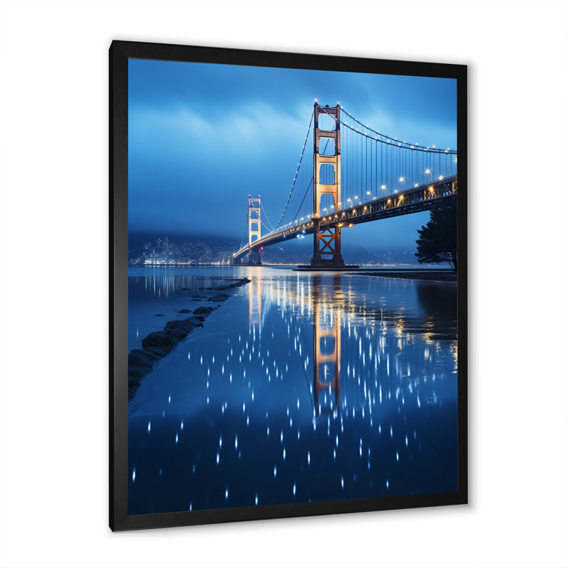 Pont suspendu Ly,77, Cadre photo noir, H 20 po x l 12 po x P 1 po
