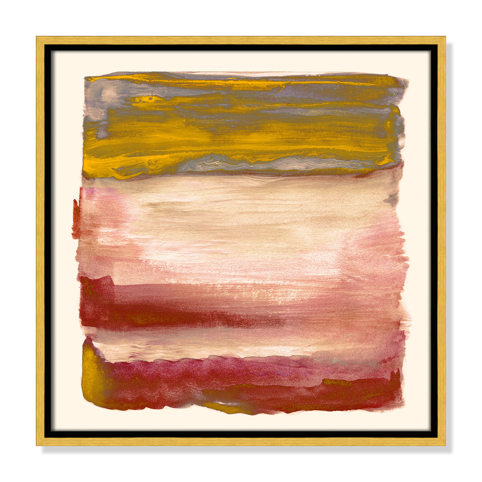Sky Collection "Yellow Sky I" Print by Nan, Gold, 17.5" H x 17.5" W