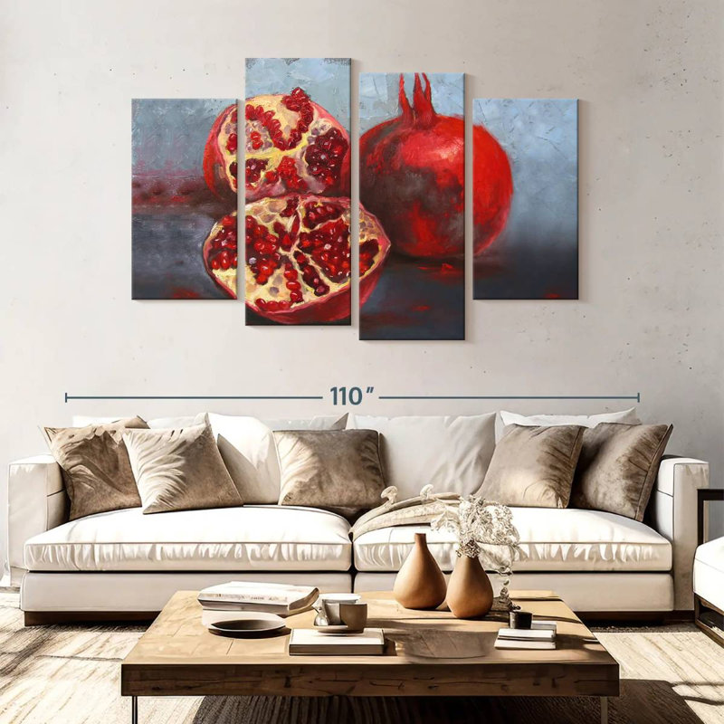 Yarlin Pomegranates, 54'' H x 84'' W