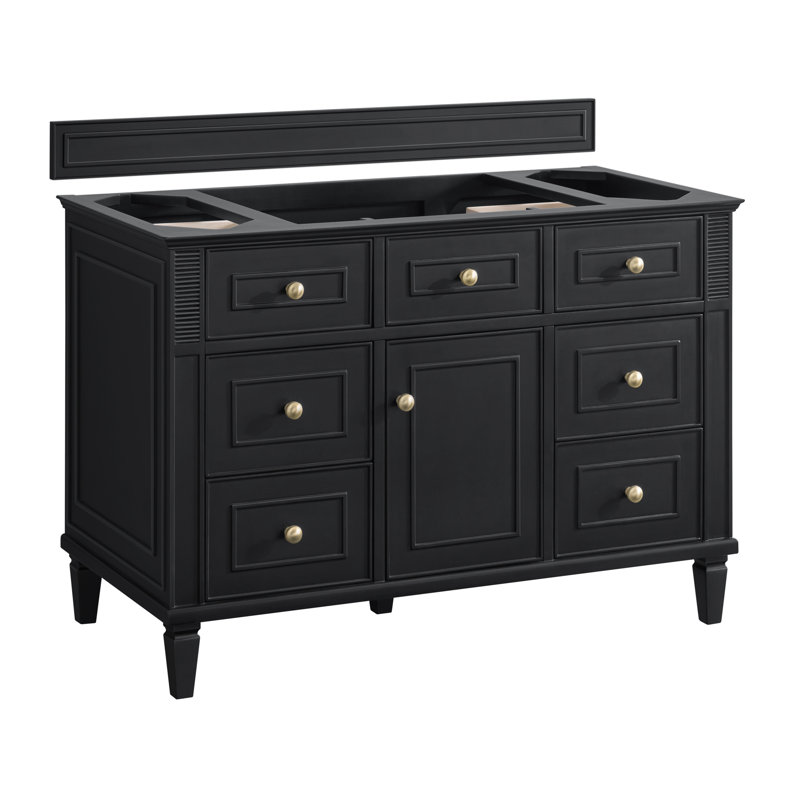 Lorelai 48'' W Single Vanity, Black Onyx, Parisien Bleu