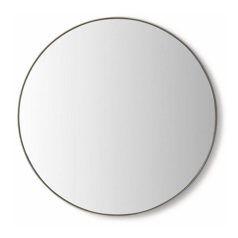 Aalina Round Stainless Steel Mirror, 36" x 36", Antique Bronze