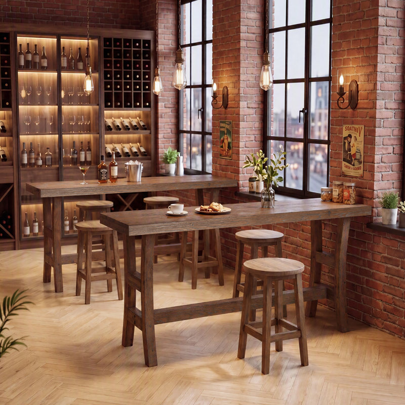 Table bistro 63 "Farmhouse, Dark Walnut