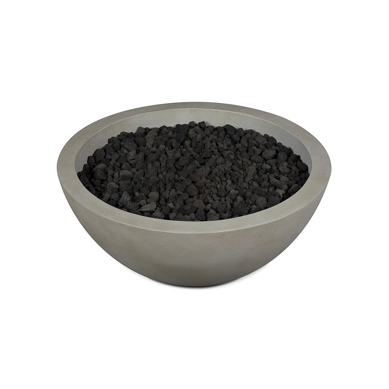 Eldora Round Concrete Fire Pit by Jensen Co, Shade, 14" H x 38" W x 38" D, Natural Gas