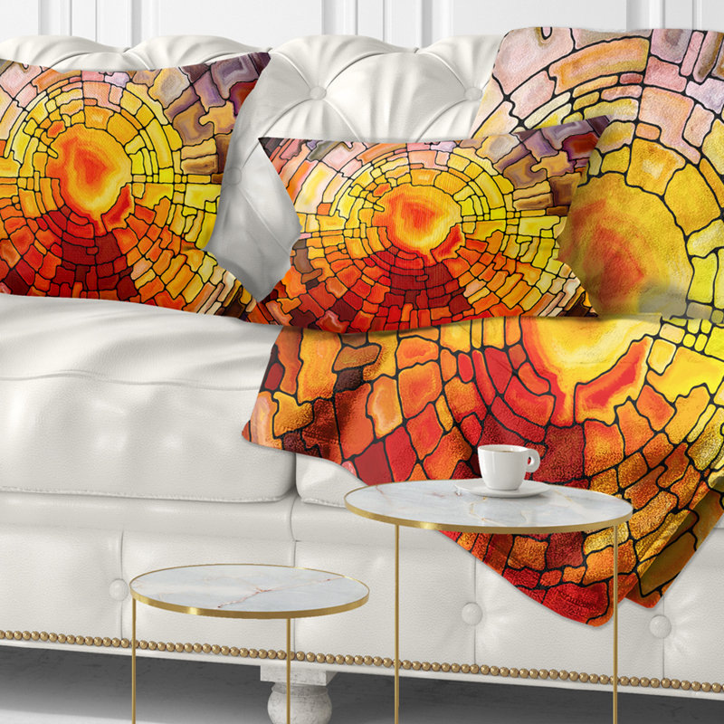 Retour de coussin lombaire en verre coloré