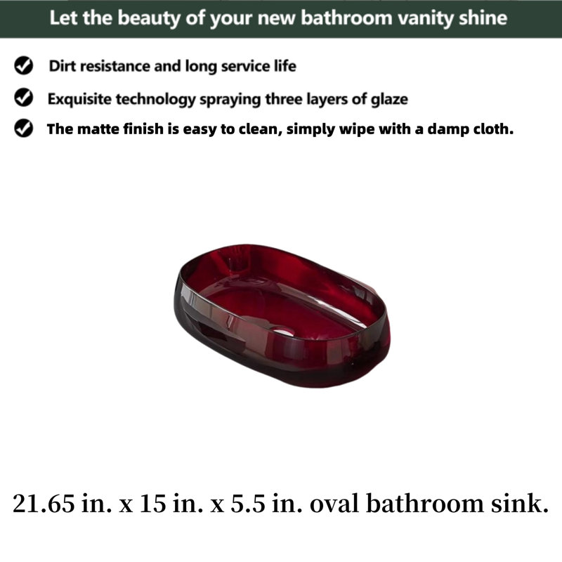 Lavabo pour salle de bain Boat, Rouge