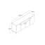 Console moderne blanche avec de nombreuses tablettes, 70,9 po x 31,2 po x 17,5 po | 100% panneau de particules enduit de mélamine, épaisseur: 0,7 pouce | Solution de rangement élégante et fonctionnelle pour la décoration et l'organisation de la maison-1578520670