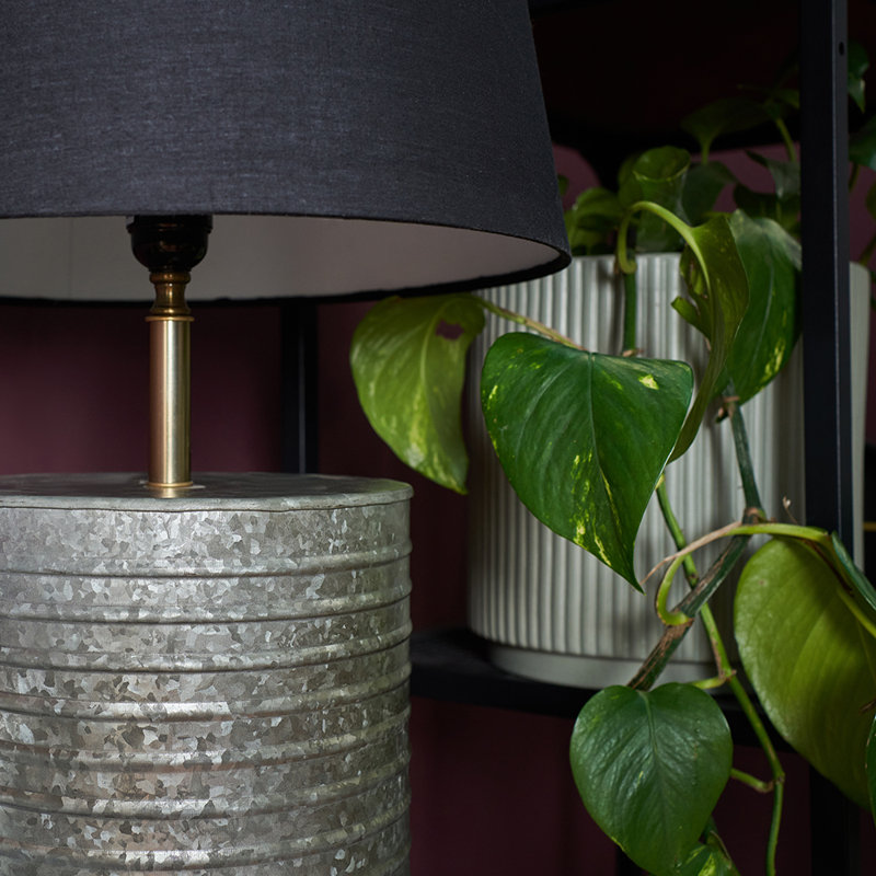 Metal Table Lamp, Yes, White