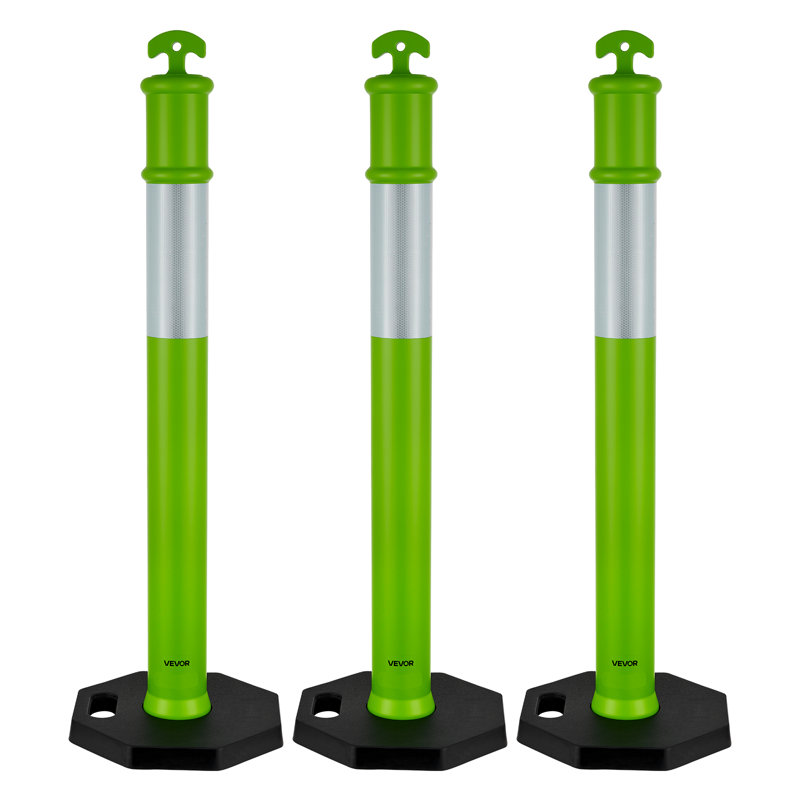 Panneaux de délimitation de la circulation - Base lestée avec cônes de sécurité de 48 po - vert