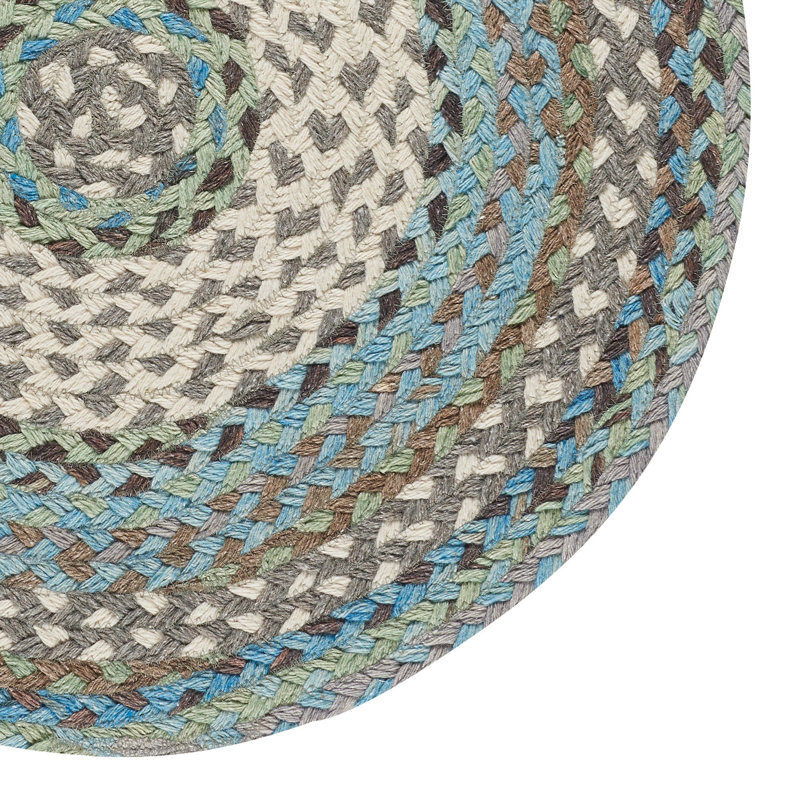 Wool Striped Indoor Rug, Round 3'