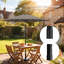 Parasol d'extérieur avec 6 nervures pour patio, gris foncé-1339959942