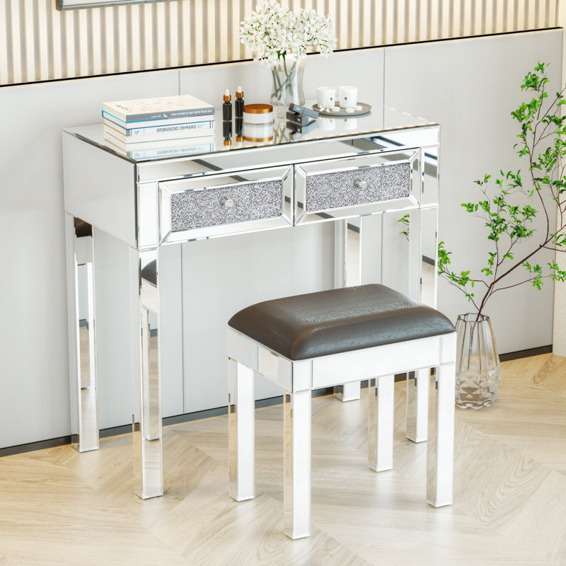 Banc de maquillage avec miroir