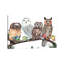 Tea Owls by Holly Simental - Wrapped Canvas Print-2104750234