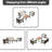 Multi-Person Outdoor Iron Sofa Set With A Table, Rattan Decoration, Waterproof, Rust-Proof-468018576