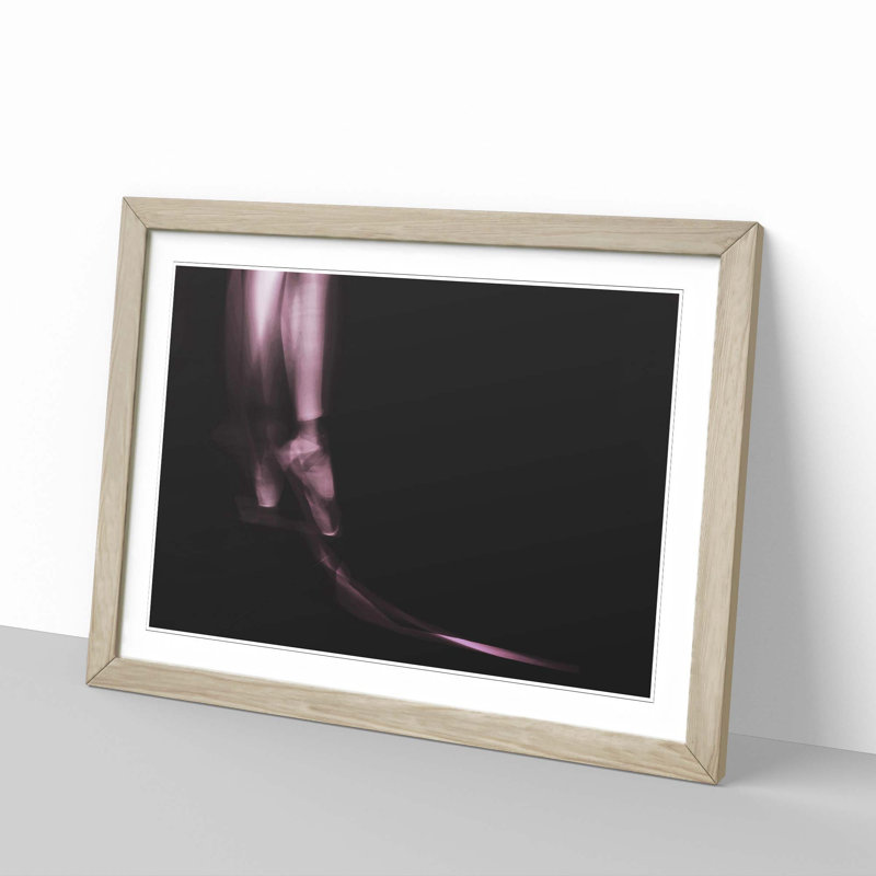 Ballerina in Abstract - Picture Frame Painting Print, Oak Framed, 48cm H x 65cm W x 2cm D