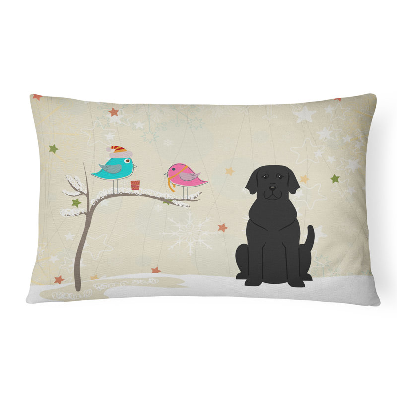 Coussin lombaire intérieur/extérieur carré ivoire christmas
