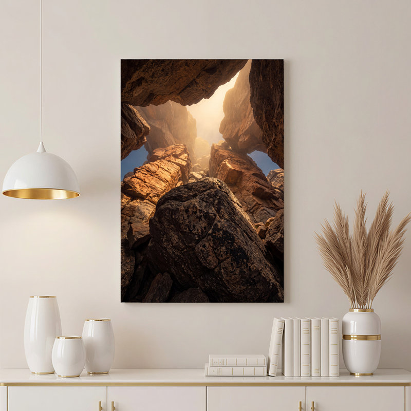 «Golden Canyon Rock Formation», art mural sur toile, H 18 po x l 12 po