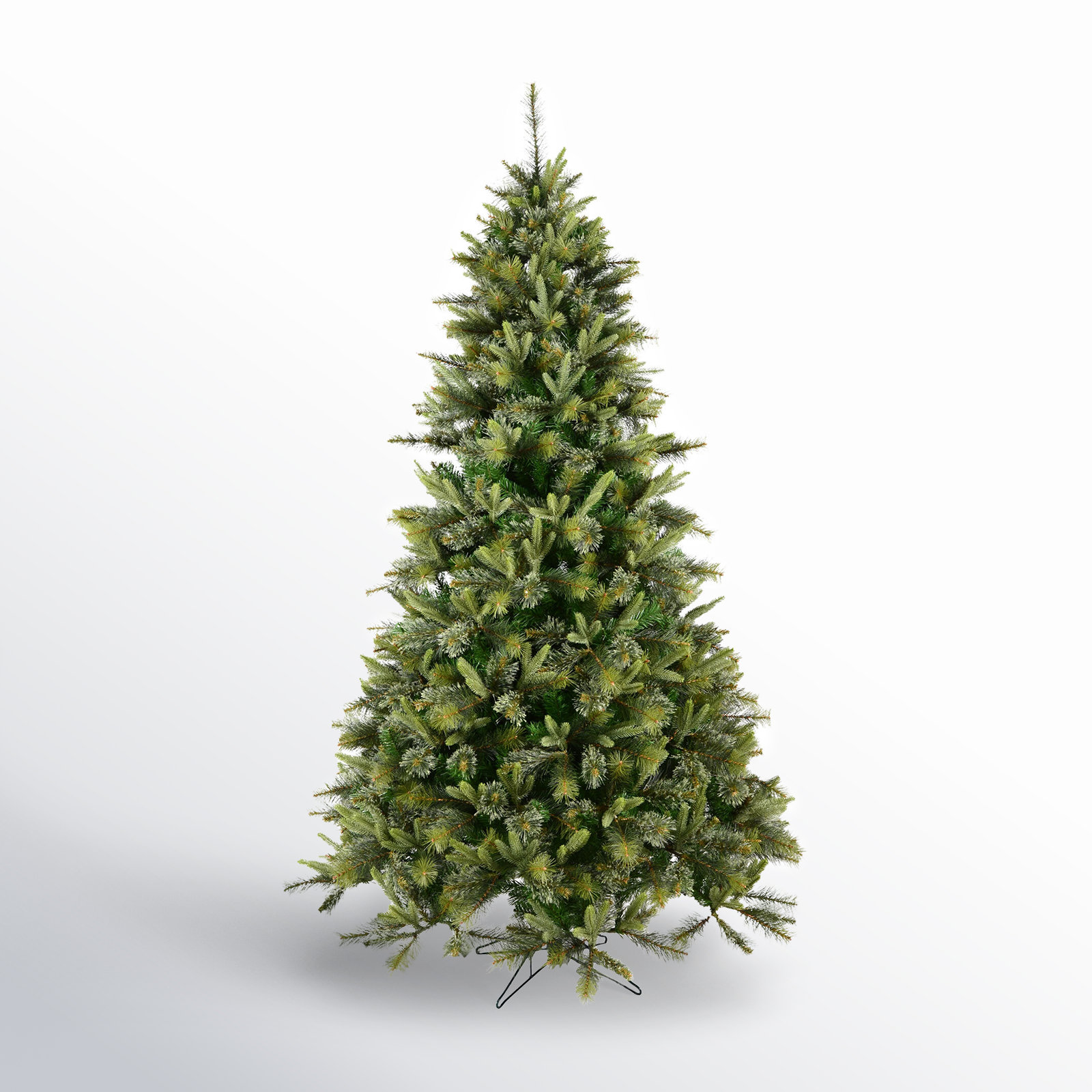 Green Pine Flocked Pre-Lit Pine Christmas Tree, 6.5' H, Unlit