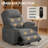 Corduroy Power Massage Recliner With Remote Angle Adjustment-1637658930