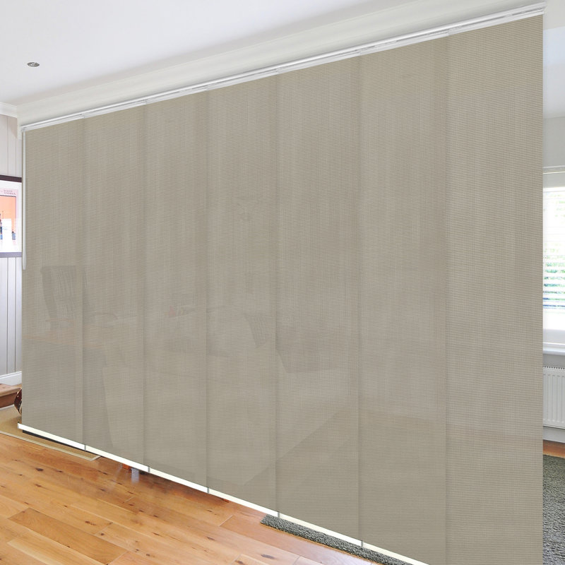 Semi Sheer Vertical Blind, Rectangle 7'10" x 12'9", White