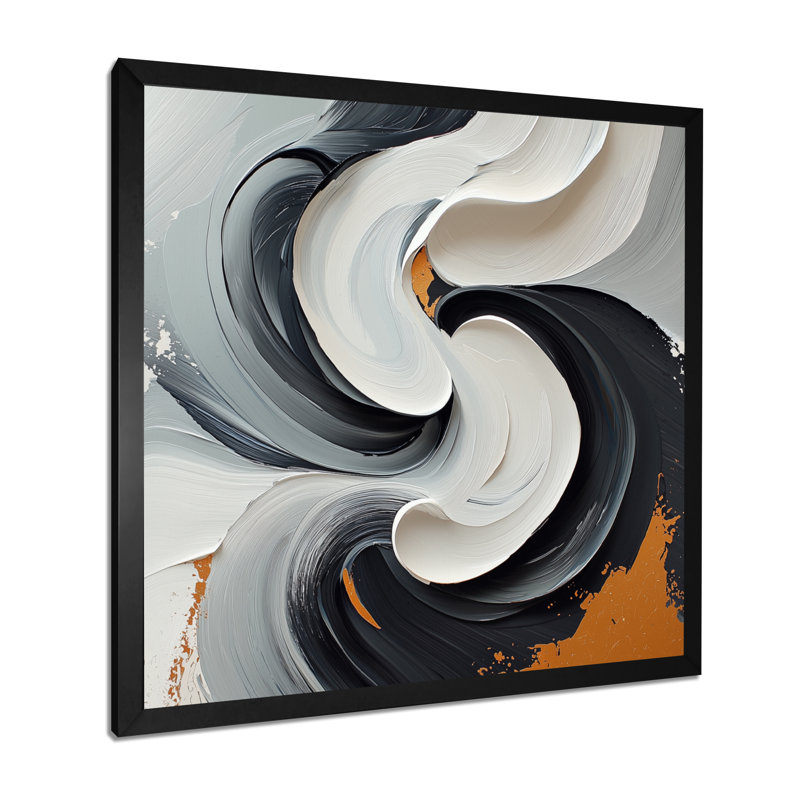 «Nyonna Abstract Perspectives Of The Dark And The Light IV» - Art mural moderne transitionnel abstrait, H 16 po x l 16 po