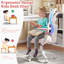 Chaise de bureau pour enfants à hauteur ajustable avec roulettes verrouillables, chaise d'ordinateur avec accoudoirs-663851225