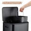 Poubelle, poubelle double en acier inoxydable 2 x 4 gallons (2 x 15 L) avec bac de recyclage, couvercle à fermeture en douceur, poubelle à pédale, argent (avec seaux intérieurs en plastique amovibles)-115638769-115638771