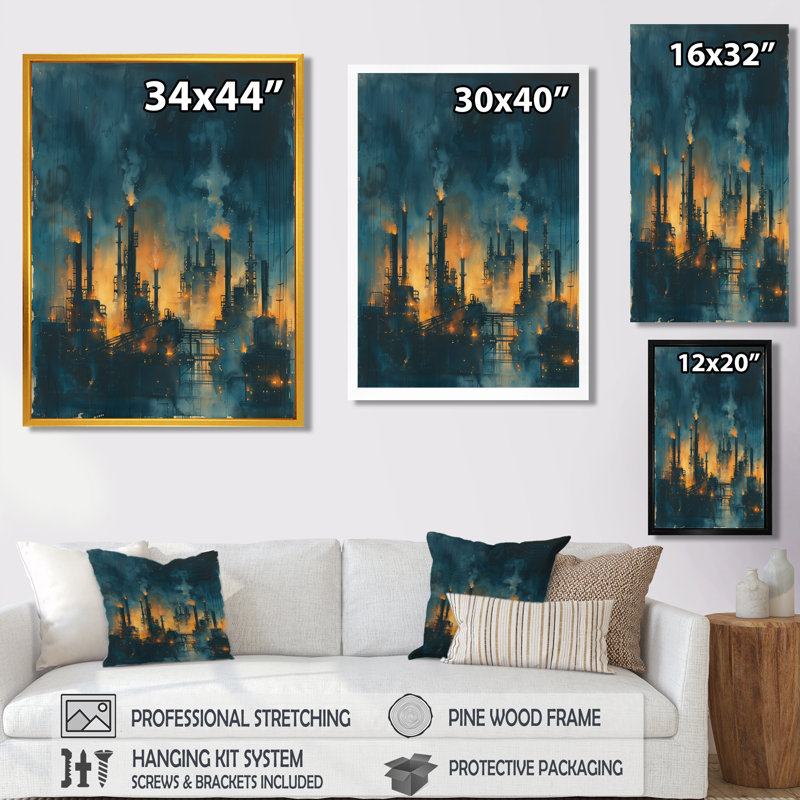 Décoration murale «Blue Metals» de Metropolis, Toile tendue, 20" H x 12" W