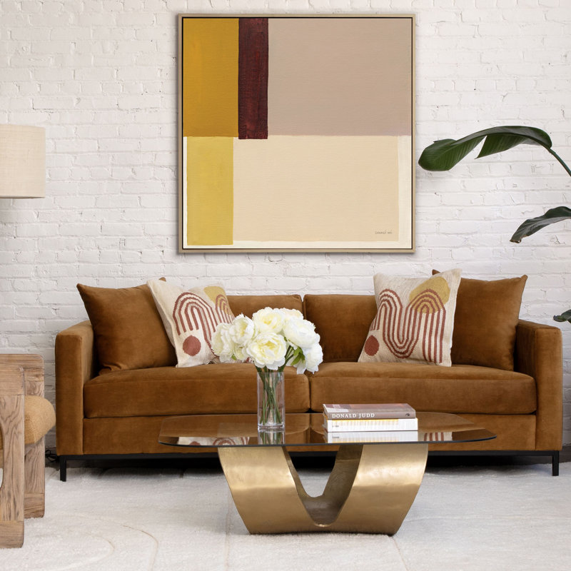 Livianna Aluminum Coffee Table, Brass