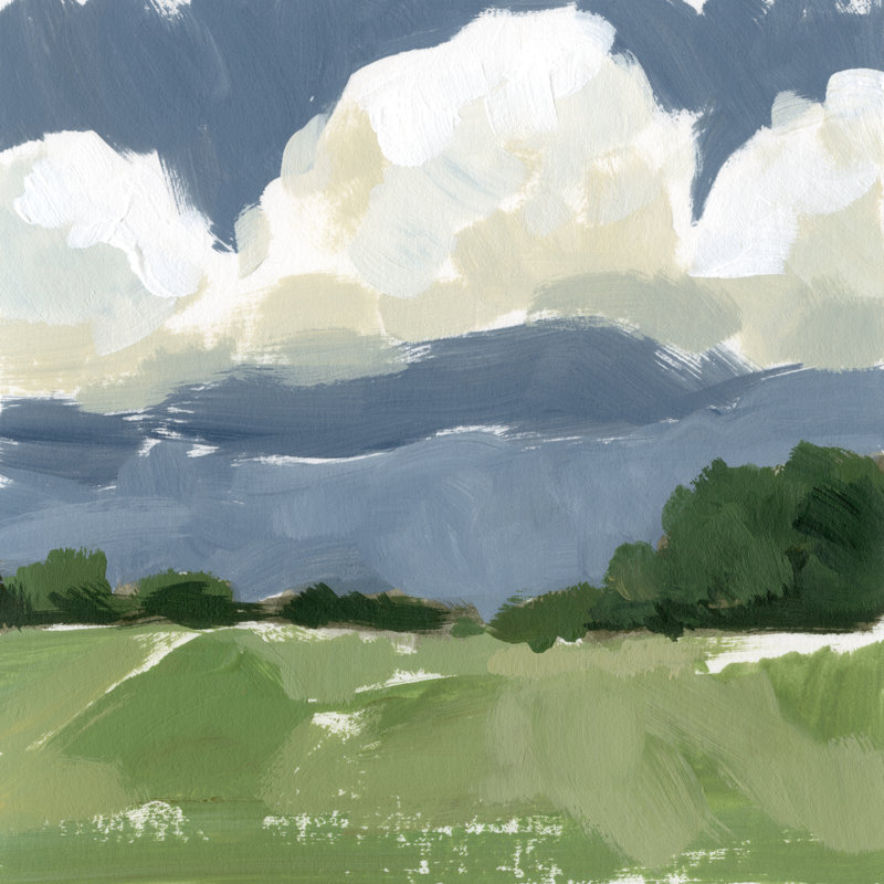 " Spring Meadow Study I " by Victoria Barnes, 30" H x 30" W x 1.25" D