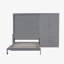 Grand lit mural avec placard, gris-455738401