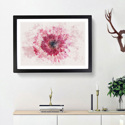 Layers of a Pink Gerbera - Picture Frame Painting Print