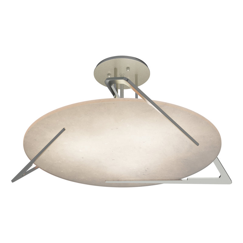 Callisto Semi Flush Mount, Sterling