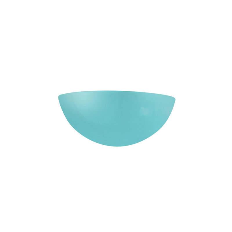 Applique murale Raines Ambiance - Petit quart de sphère - Bisque - Diffuseur - E26, Non, Bleu ciel