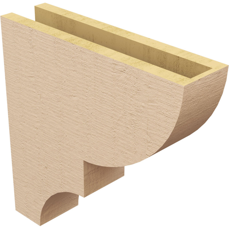 Bois de cèdre brut Ridgewood, Corbeau apprêté Ridgewood, H 16 po x l 4 po x P 16 po