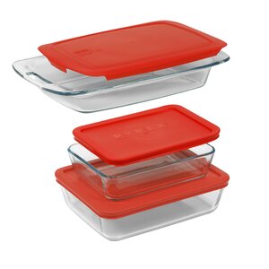 Pyrex Easy Grab 6 Piece Bakeware Set & Reviews | Wayfair