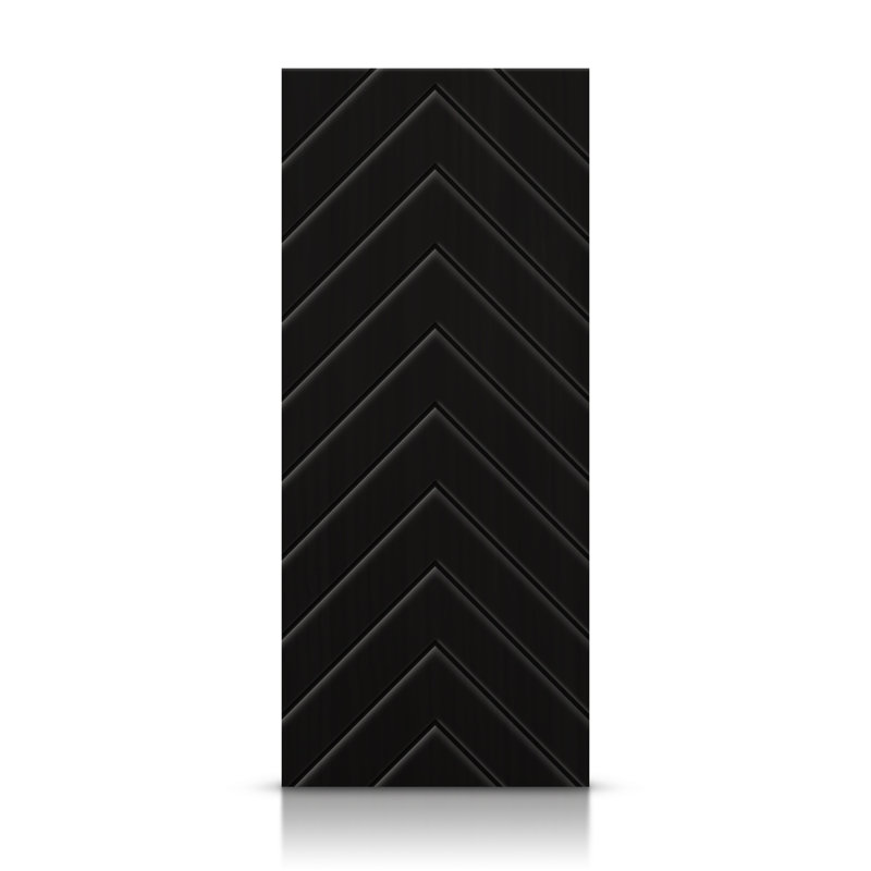Porte standard lambrissée en bois manufacturé, Noir anthracite, 24 po x 80 po