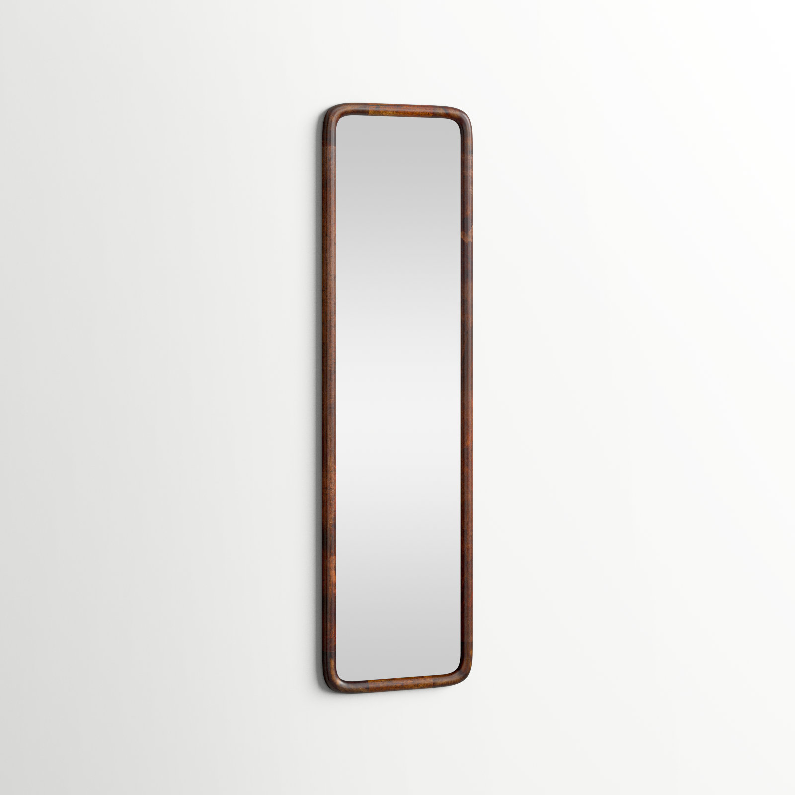 Aundra Solid Wood Mirror, Walnut