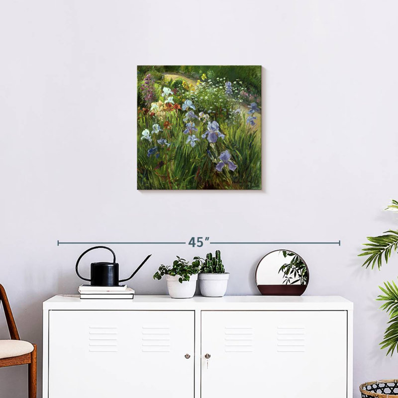 Harnek Irises And Oxeye Daisies, 20" H x 20" W