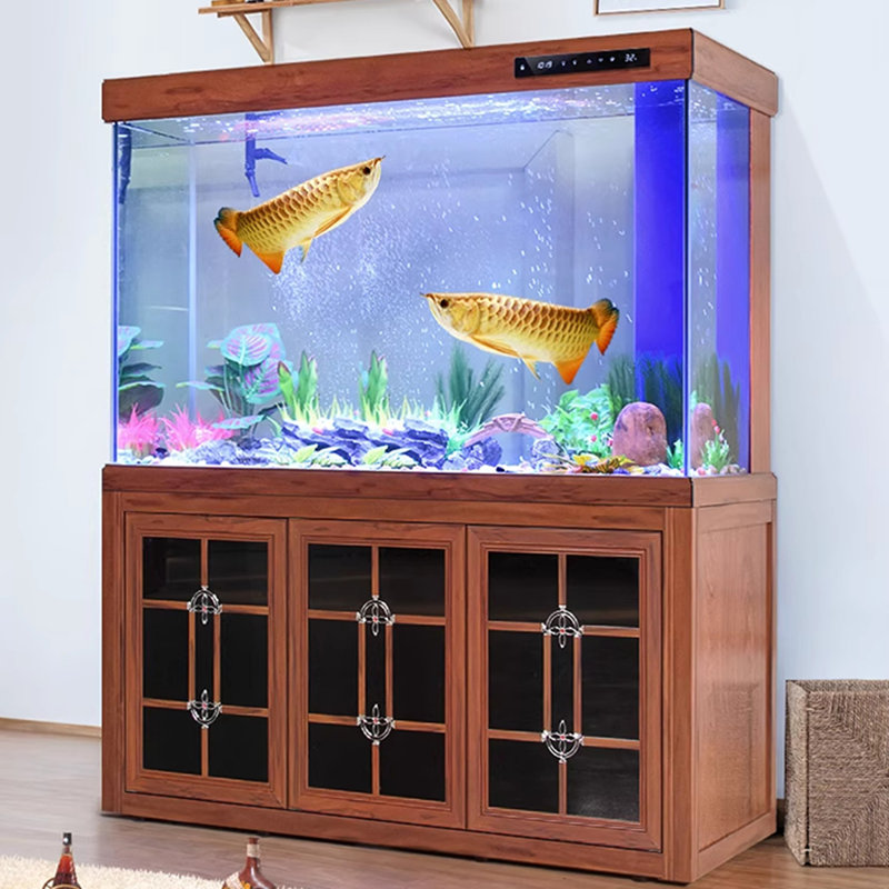 Aquarium 78-94 gallons en verre et aluminium moderne, 94 gallons (H 62,2 po x l 47,24 po x P 15,75 po)