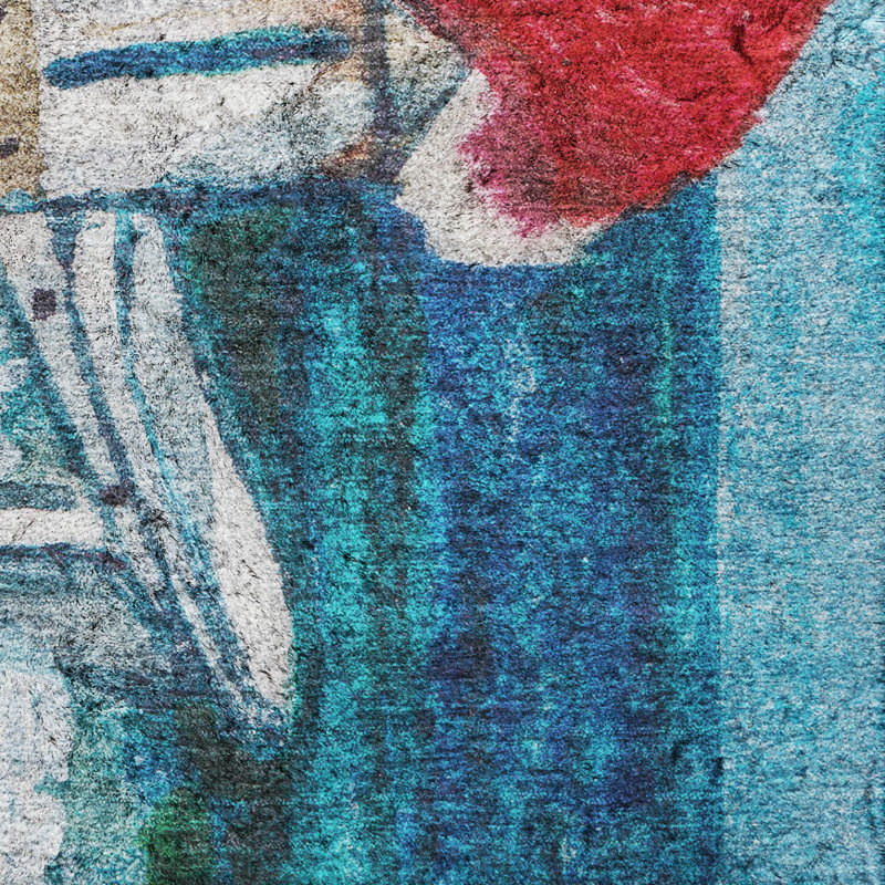 Premium Machine Washable Dream Shag ADS220 Santa on the Beach Rug, 9' x 12'