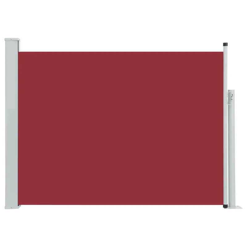Dakota Fields 500cm W x 0cm D Fabric Cover Motorised Retractable Side Awning, Red