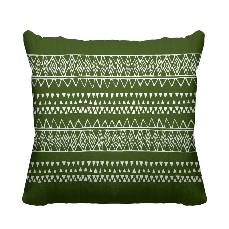 Housse et insert de coussin extérieur carré Ara, Vert, L 17 po x H 17 po